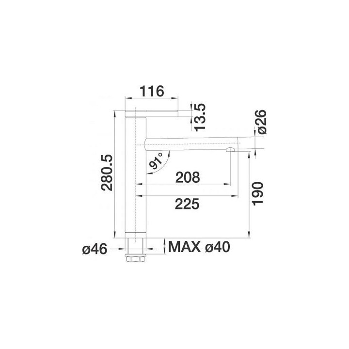 Bateria kuchenna Blanco LINEE, chrom- sanitbuy.pl