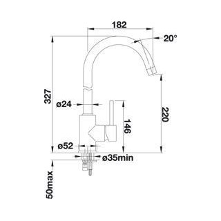 Bateria kuchenna Blanco MIDA, kawowy- sanitbuy.pl