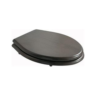 Deska WC twarda Galassia Ethos czarna, zawiasy chromowane, dąb powlekany poliestrem, do kompaktu- sanitbuy.pl