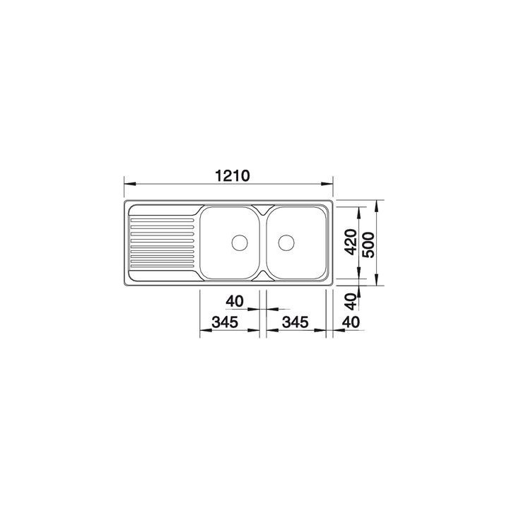 Zlewozmywak Do zabudowy 121x50 cm Blanco TIPO 8 S- sanitbuy.pl