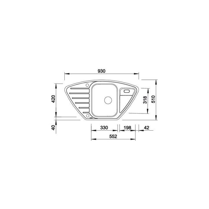 Zlewozmywak stalowy Blanco LANTOS 9 E-IF 93x51 cm z korkiem automatycznym- sanitbuy.pl