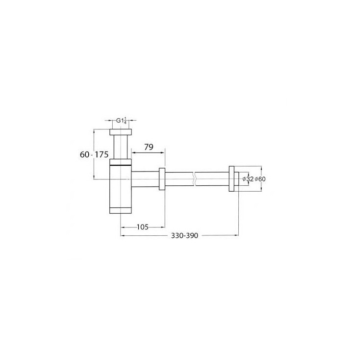 Syfon Steinberg 120, chrom- sanitbuy.pl