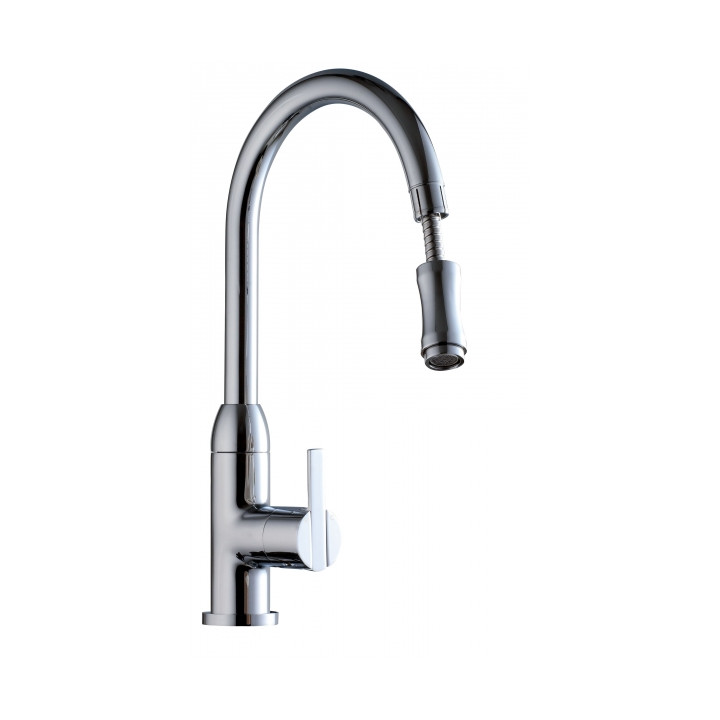 Bateria kuchenna Omnires Clip z wyciąganą wylewką- sanitbuy.pl