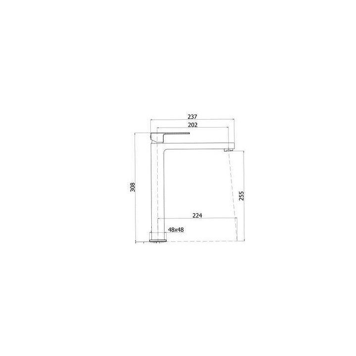 Bateria umywalkowa pionowa wysoka bez korka Paffoni Elle / Effe- sanitbuy.pl