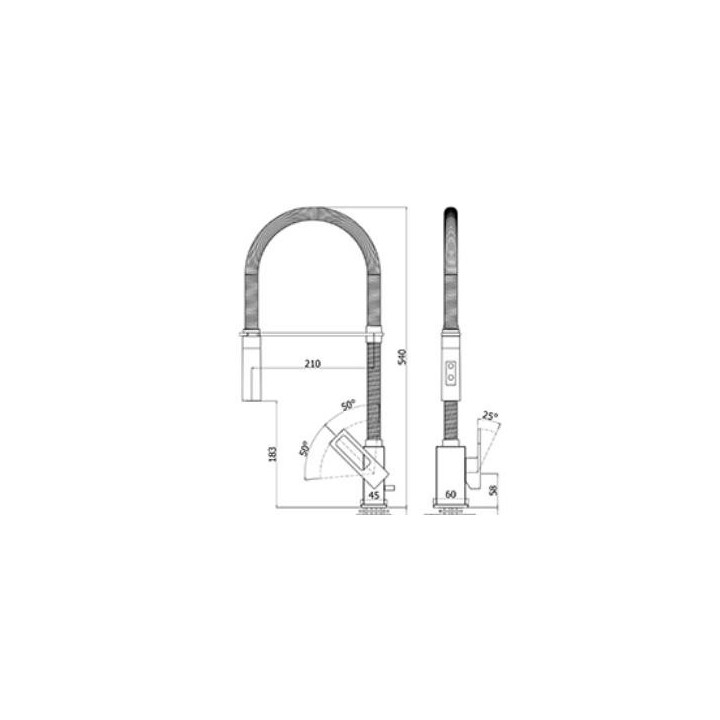 Bateria zlewozmywakowa z wyciąganą wylewką Paffoni Elle / Effe- sanitbuy.pl
