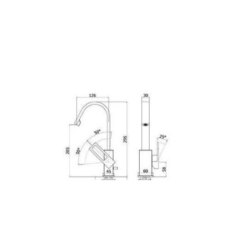 Bateria umywalkowa pionowa wysoka Paffoni Elle / Effe- sanitbuy.pl