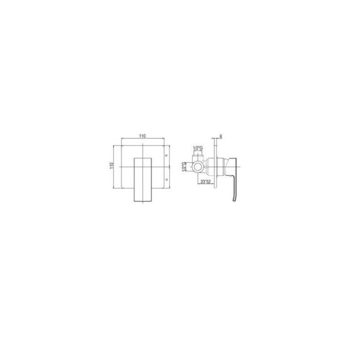 Bateria podtynkowa 1-drożna Paffoni Level- sanitbuy.pl