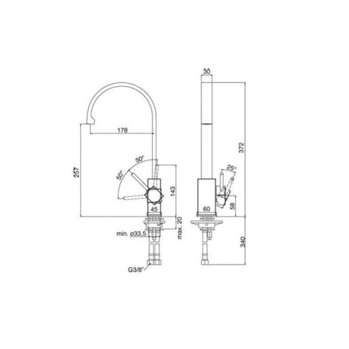 Bateria zlewozmywakowa pionowa Paffoni Level- sanitbuy.pl