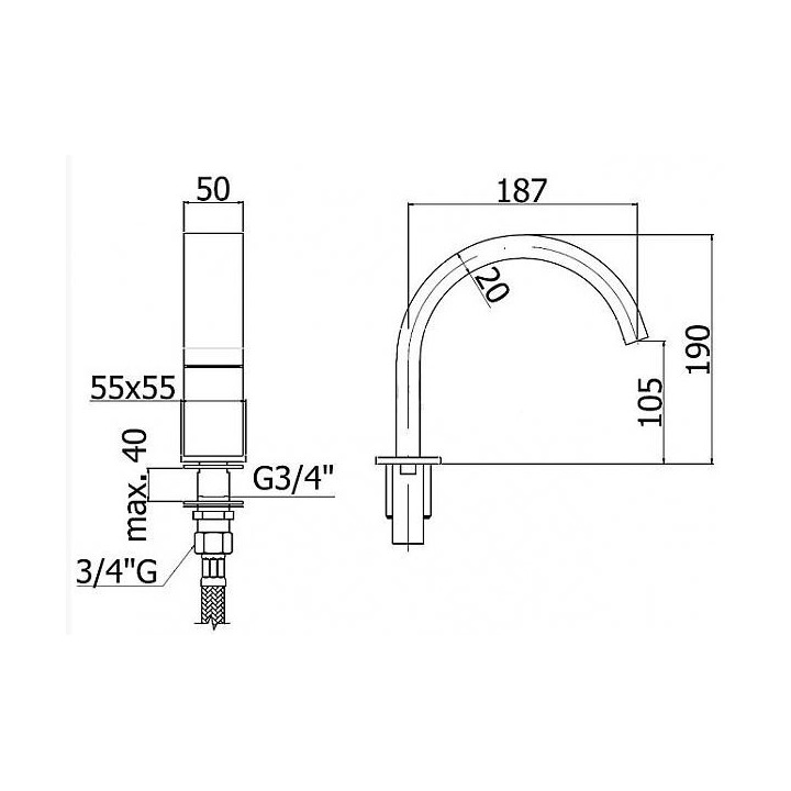 Wylewka stojąca Paffoni- sanitbuy.pl