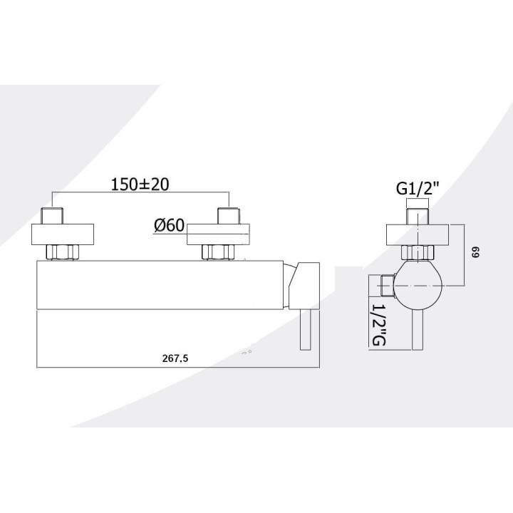 Bateria natryskowa korpus Paffoni Stick- sanitbuy.pl