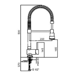 Bateria zlewozmywakowa pionowa Paffoni Stick- sanitbuy.pl