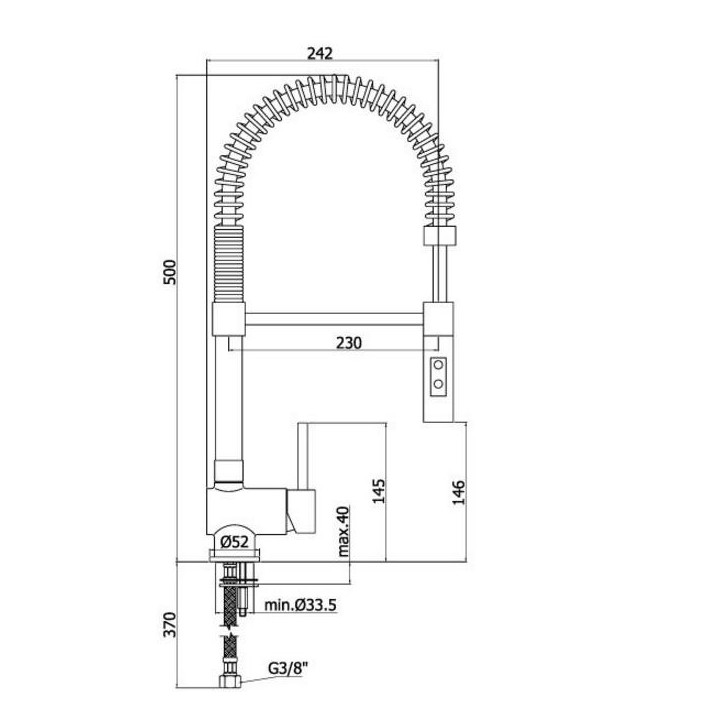 Bateria zlewozmywakowa pionowa Paffoni Stick- sanitbuy.pl