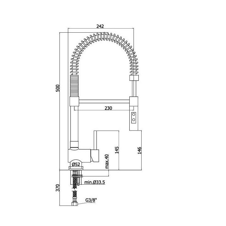 Bateria zlewozmywakowa pionowa Paffoni Stick- sanitbuy.pl