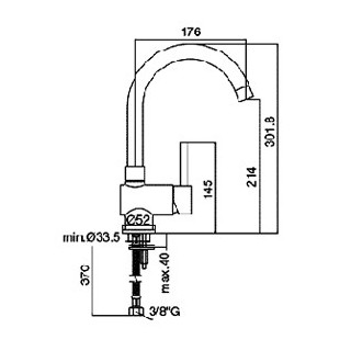 Bateria zlewozmywakowa pionowa Paffoni Stick- sanitbuy.pl