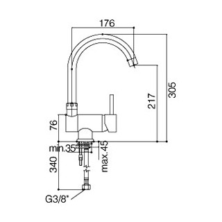 Bateria zlewozmywakowa podokienna Paffoni Stick- sanitbuy.pl
