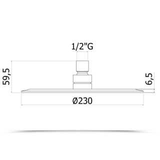Deszczownica / sito metal średnica 230mm BAHAMAS Paffoni Stick - sanitbuy.pl