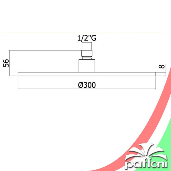 Deszczownica / sito metal średnica 300mm Paffoni Stick - sanitbuy.pl