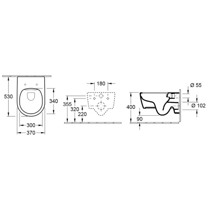 Miska wisząca Villeroy&Boch Avento bezrantowa wraz z deską wolnoopadającą cienką, biała- sanitbuy.pl