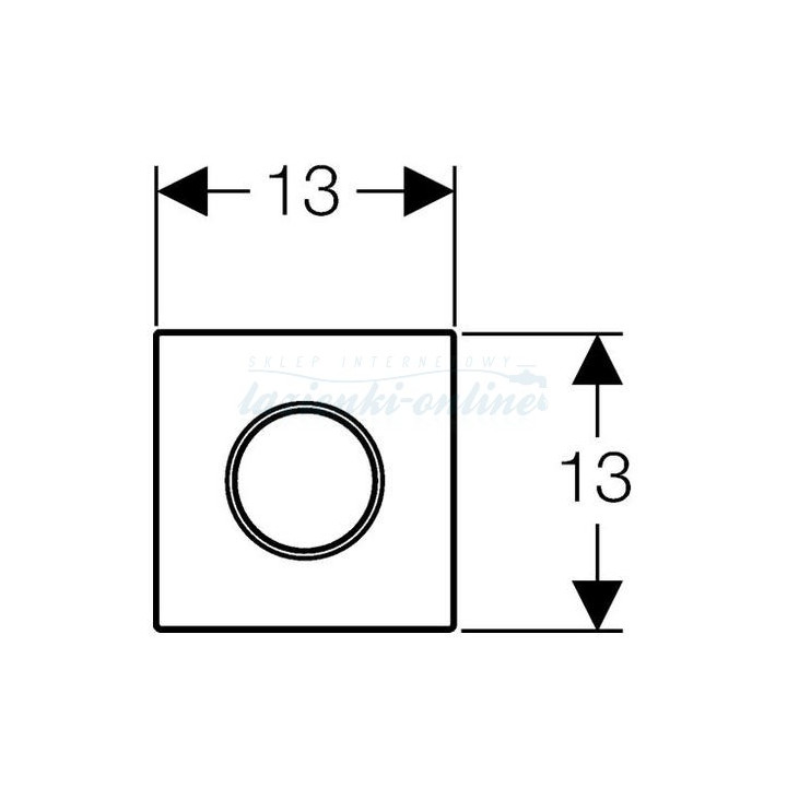 Geberit HyTouch pneumatyczny zawór spłukujący do pisuaru, ręczny- sanitbuy.pl