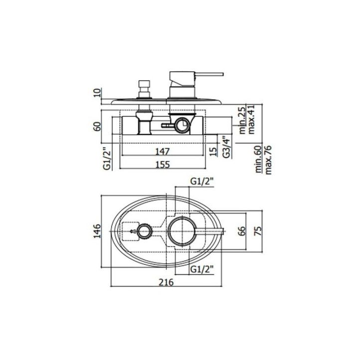 Bateria podtynkowa 2-drożna Paffoni Berry- sanitbuy.pl