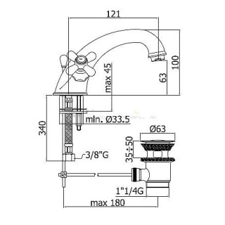 Bateria umywalkowa pionowa Paffoni Iris- sanitbuy.pl