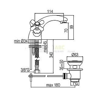 Bateria umywalkowa pionowa Paffoni Iris- sanitbuy.pl