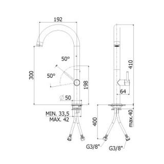 Bateria zlewozmywakowa stojąca Paffoni Chef- sanitbuy.pl