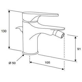 Bateria bidetowa pionowa bez korka Daniel Omega- sanitbuy.pl