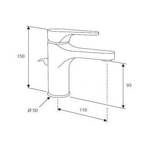 Bateria umywalkowa bez korka Daniel Omega- sanitbuy.pl