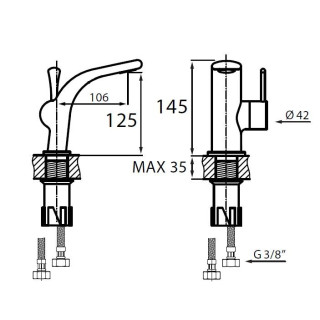 Bateria umywalkowa Vedo Cento- sanitbuy.pl