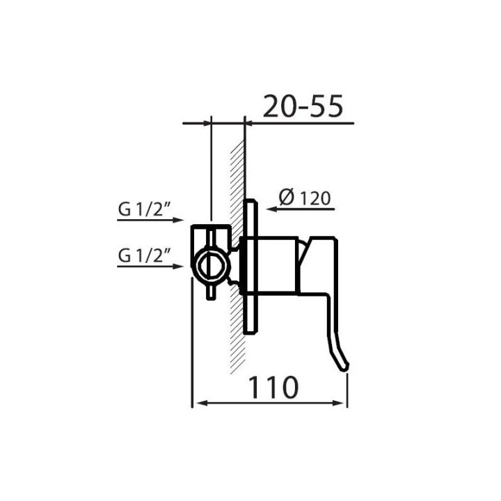 Bateria natryskowa podtynkowa Vedo Cento - sanitbuy.pl