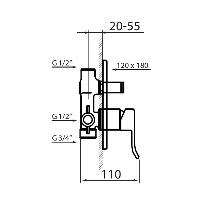 Bateria wannowo-natryskowa podtynkowa Vedo Cento- sanitbuy.pl