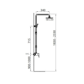 Kolumna natryskowa z deszczownicą Vedo Cento- sanitbuy.pl