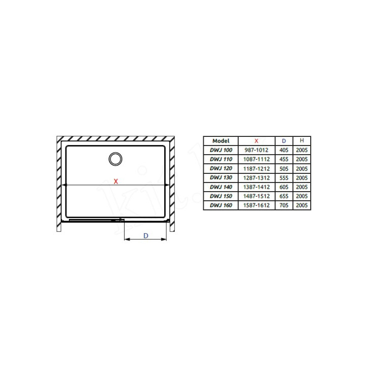 Drzwi wnękowe 100cm x 200.5cm lewe szkło przejrzyste chrom Radaway Idea DWJ- sanitbuy.pl