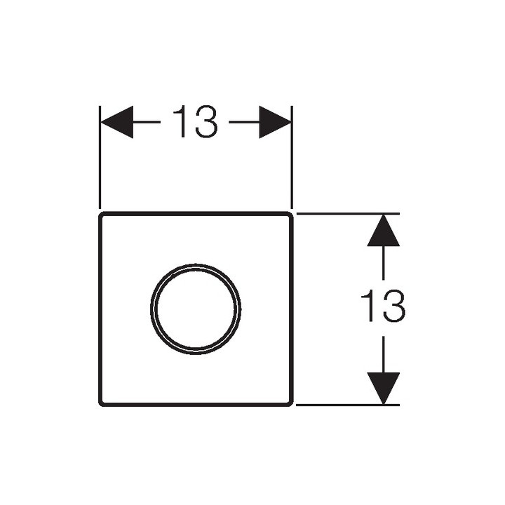 Przycisk Geberit Delta 51 uruchamiający przedni do spłuczek podtynkowych - chrom błyszczący- sanitbuy.pl
