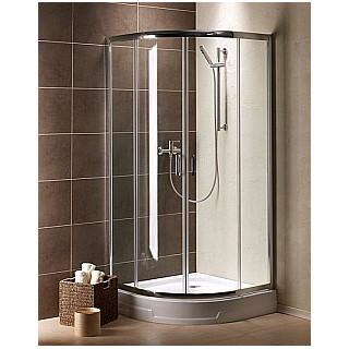 Kabina Dolphi Radaway Premium Plus E1900 1000x800 mm asymetryczna, półokrągła z drzwiami dwuczęściowymi, szkło przejrzyste- sani