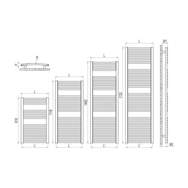Grzejnik Irsap Piano Pionowy 52x23,2 cm - biały- sanitbuy.pl