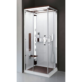 Kabina Novellini Nexis 1 90x90x209 cm z dachem i deszczownicą - wykończenie białe- sanitbuy.pl