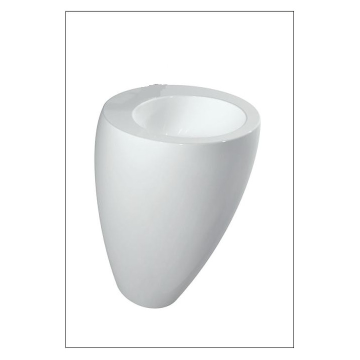 Monolityczna umywalka wolnostojąca z postumentem z otworem na baterię 53cm Laufen Alessi One- sanitbuy.pl