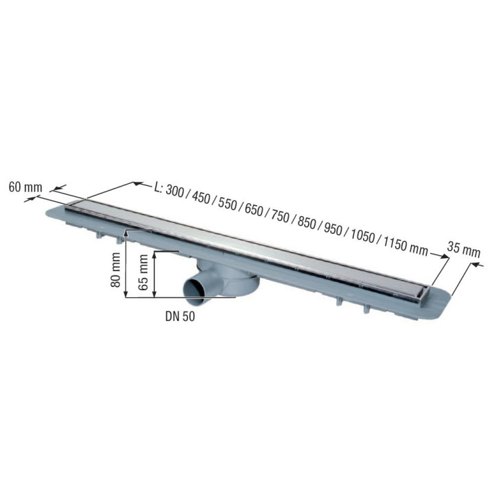 Odpływ liniowy 650mm System 125 Kessel LINEARIS Compact- sanitbuy.pl