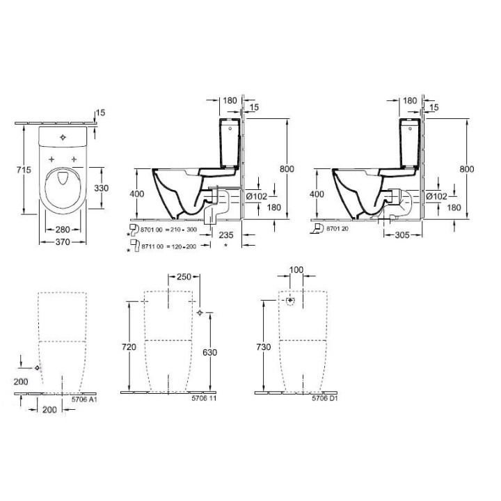 Miska WC stojąca lejowa, 37 x 70 cm, Weiss Alpin, odpływ poziomy Villeroy & Boch Subway 2.0- sanitbuy.pl