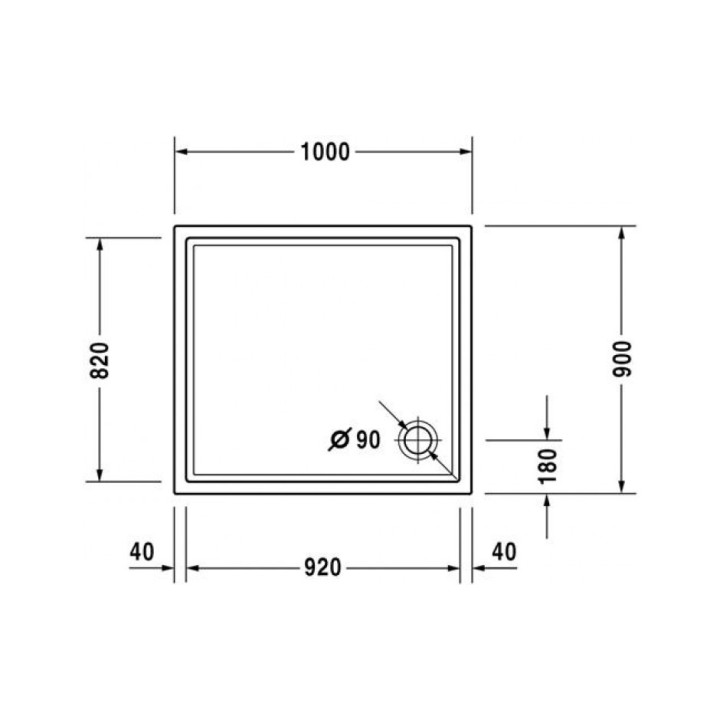 Brodzik Duravit Starck Slimline prostokątny 120x100 cm- sanitbuy.pl