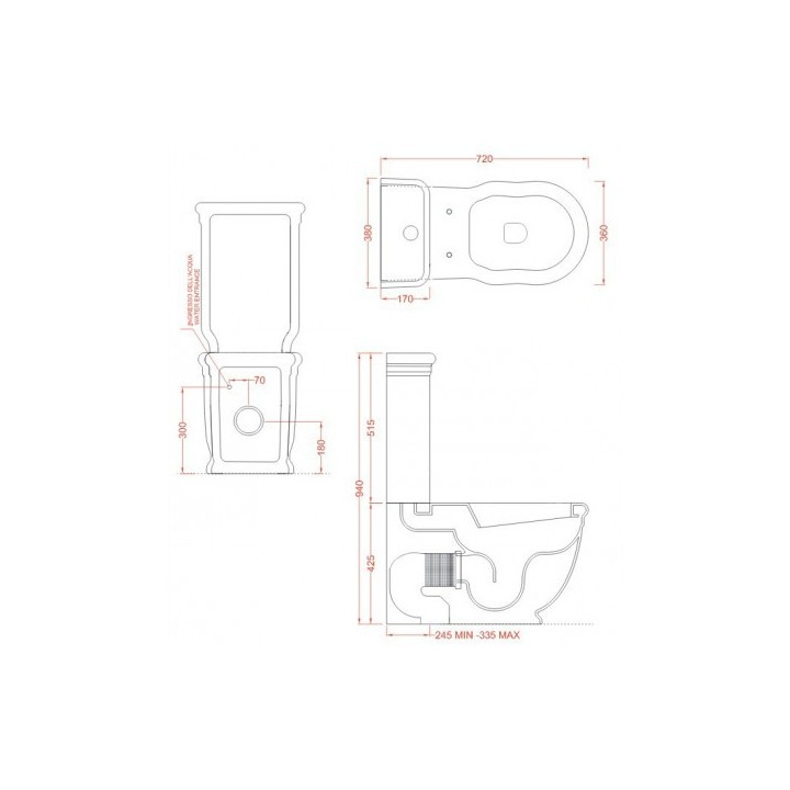 Spłuczka wc do miski stojącej ArtCeram Hermitage- sanitbuy.pl