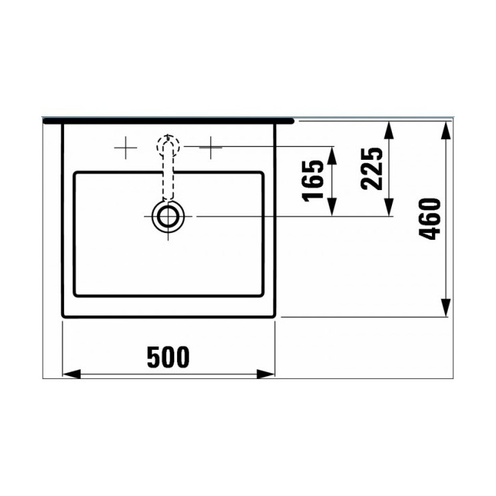 Umywalka ścienna 500 x 460 mm z otworem na baterię biała Laufen LIVING CITY- sanitbuy.pl