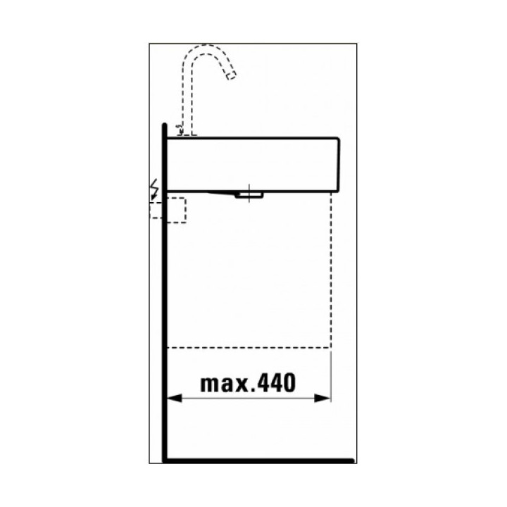 Umywalka ścienna 500 x 460 mm z otworem na baterię biała Laufen LIVING CITY- sanitbuy.pl