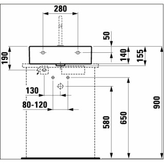 Umywalka nablatowa z otworem na baterię 500x460 LAUFEN LIVING CITY- sanitbuy.pl
