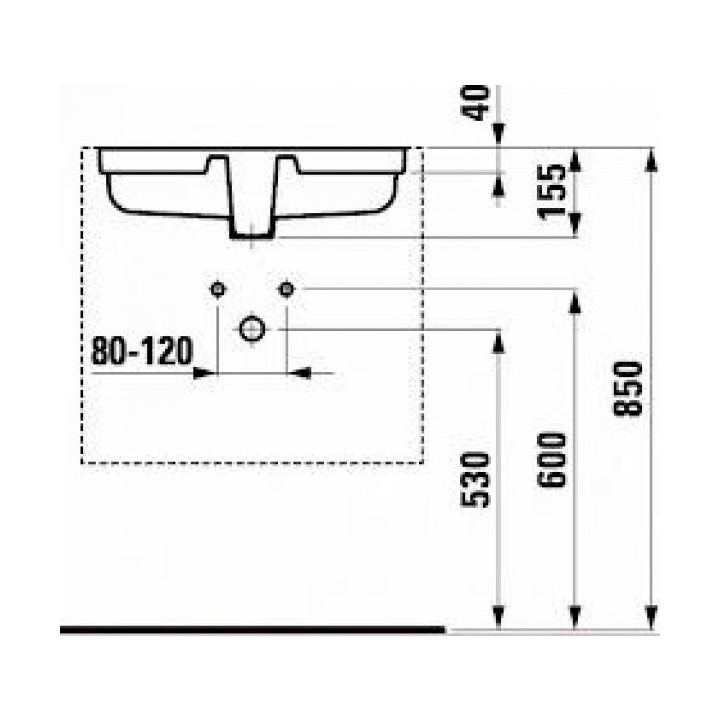 Umywalka podblatowa 535 x 360 mm bez otworu na baterię biała Laufen LIVING CITY - sanitbuy.pl