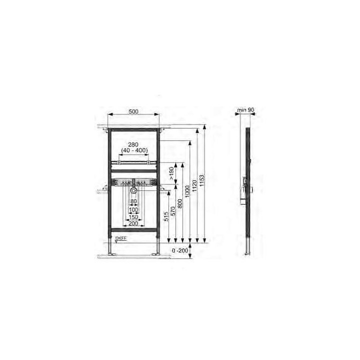 Tece stelaż pod umywalkę TECEprofil - sanitbuy.pl