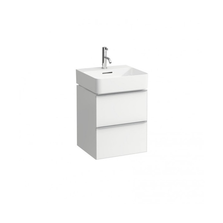 Umywalka ścienno-nablatowa 450 x 420 mm SaphirKeramik z otworem na baterię biała- sanitbuy.pl