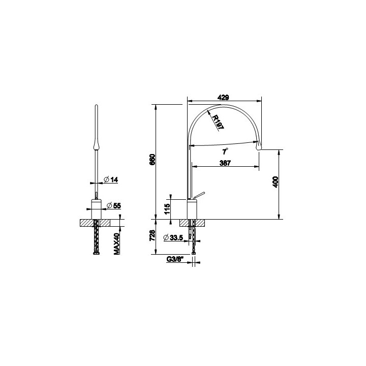 Bateria umywalkowa Gessi Goccia chrom- sanitbuy.pl